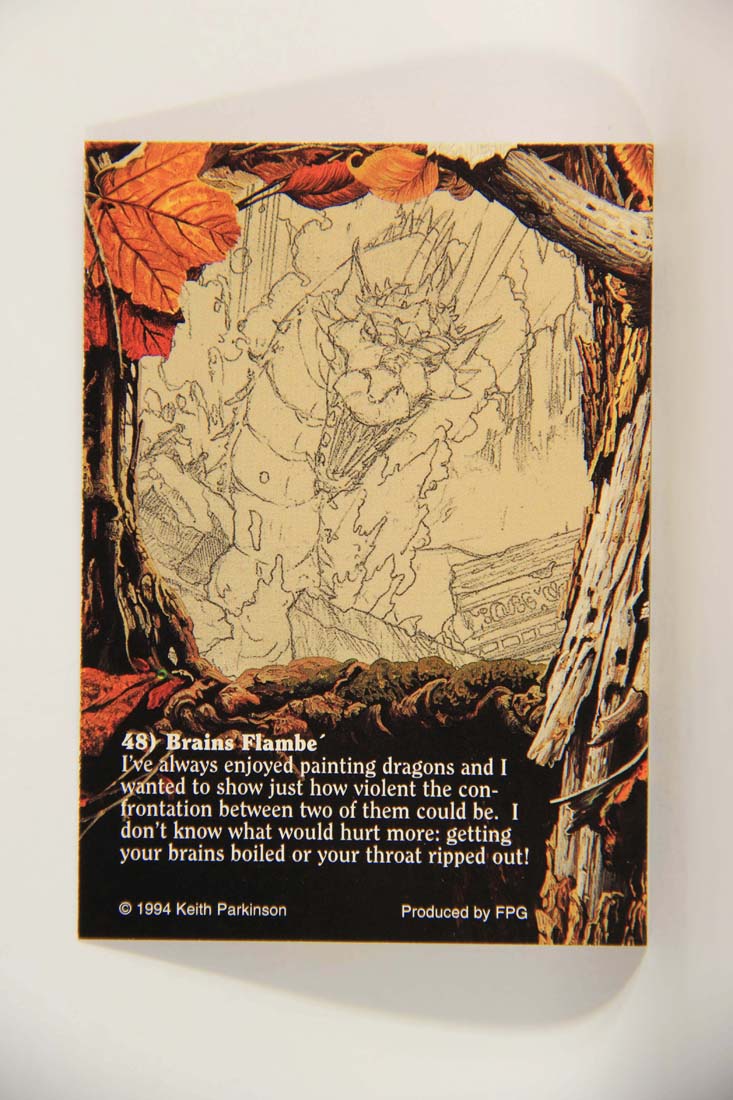 Keith Parkinson 1994 Artwork Trading Card #48 Brains Flambé L013994