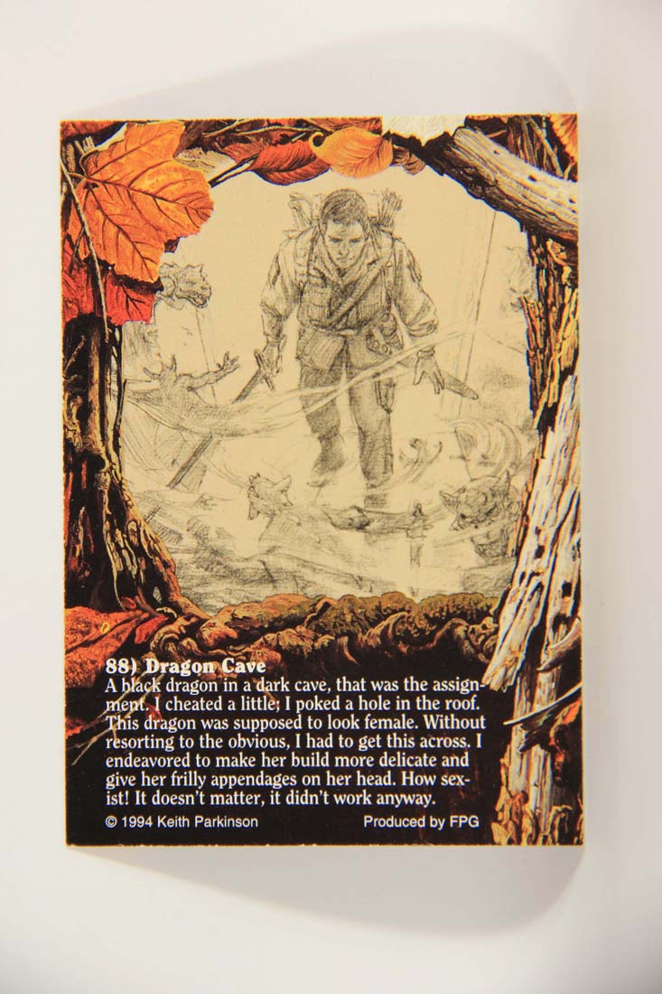 Keith Parkinson 1994 Artwork Trading Card #88 Dragon Cave L014034