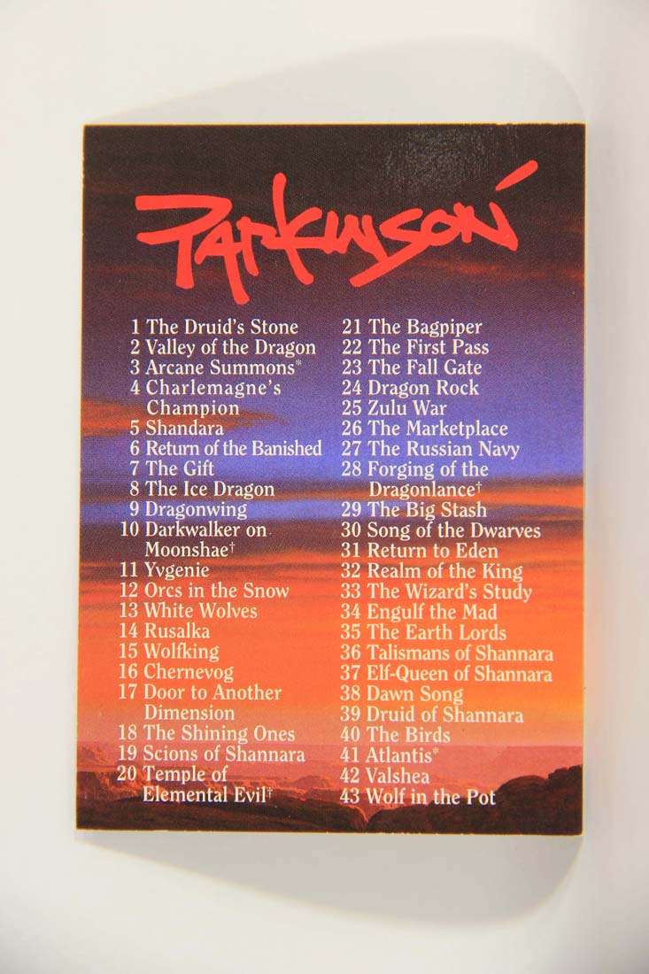 Keith Parkinson 1994 Artwork Trading Card #90 Checklist L014036