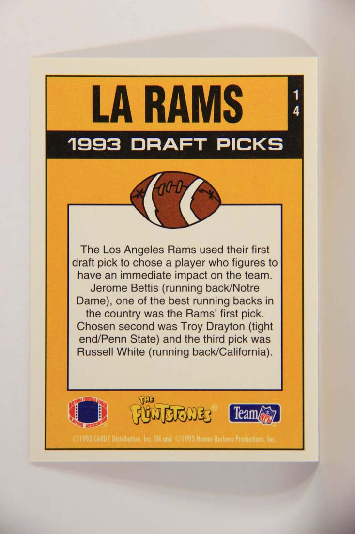 The Flintstones NFL 1993 Trading Card #14 LA Rams ENG L014208