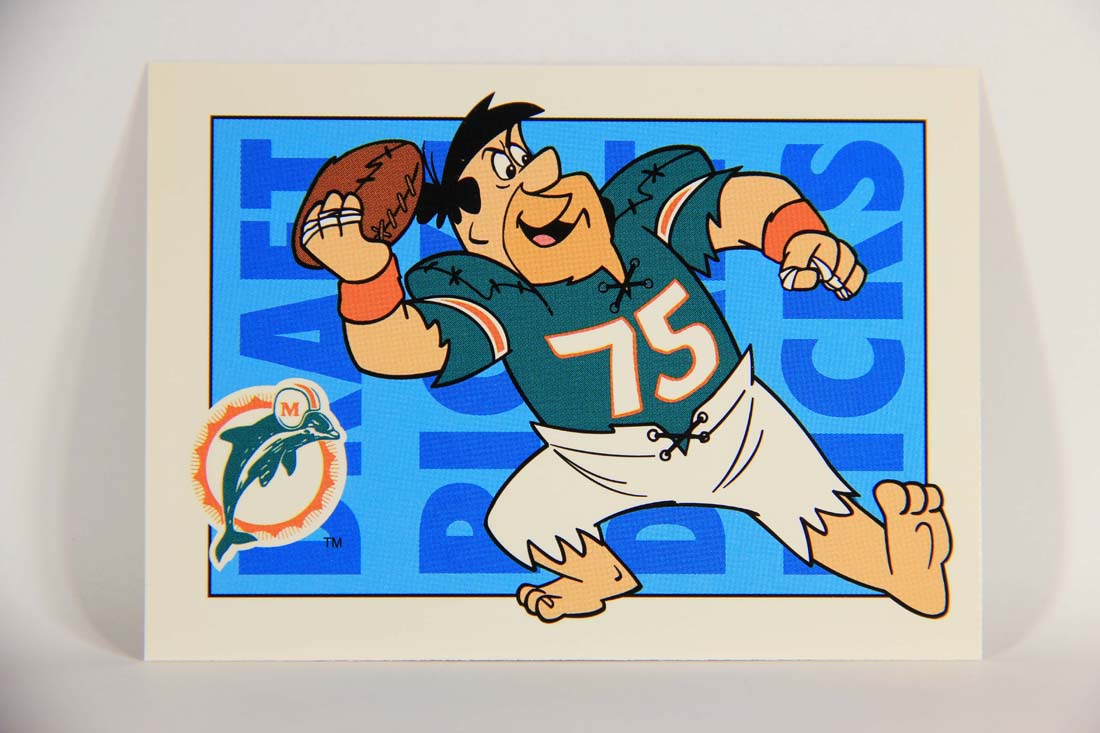 The Flintstones NFL 1993 Trading Card #15 Miami Dolphins ENG L014210