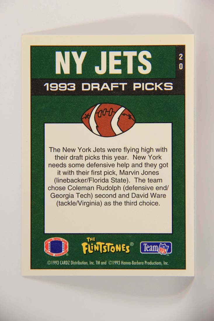 The Flintstones NFL 1993 Trading Card #20 NY Jets ENG L014215