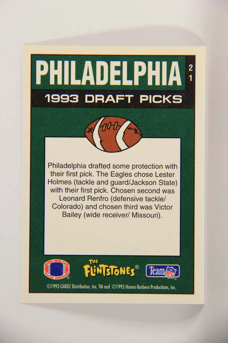 The Flintstones NFL 1993 Trading Card #21 Philadelphia Eagles ENG L014216