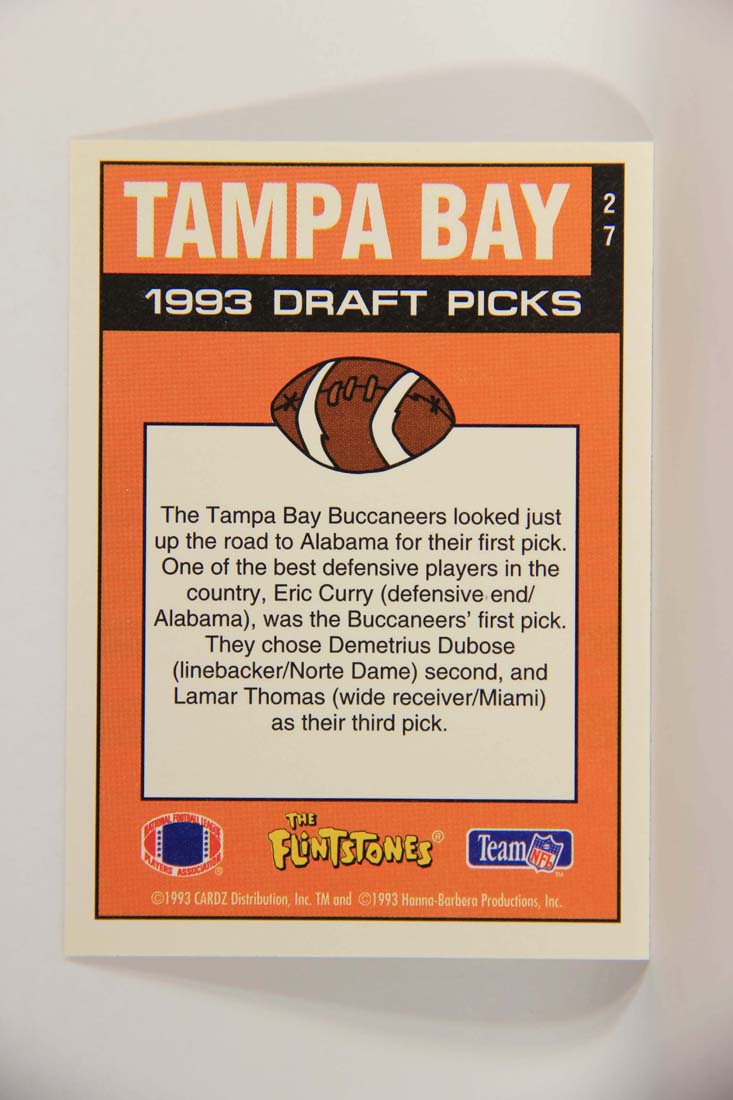 The Flintstones NFL 1993 Trading Card #27 Tampa Bay Buccaneers ENG L014222