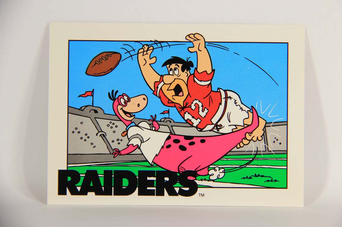 The Flintstones NFL 1993 Trading Card #41 LA Raiders ENG L014236
