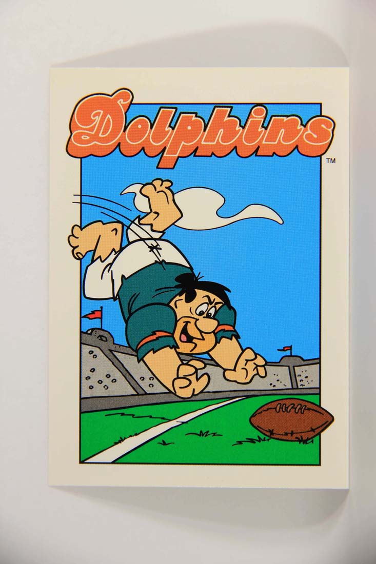 The Flintstones NFL 1993 Trading Card #43 Miami Dolphins ENG L014238