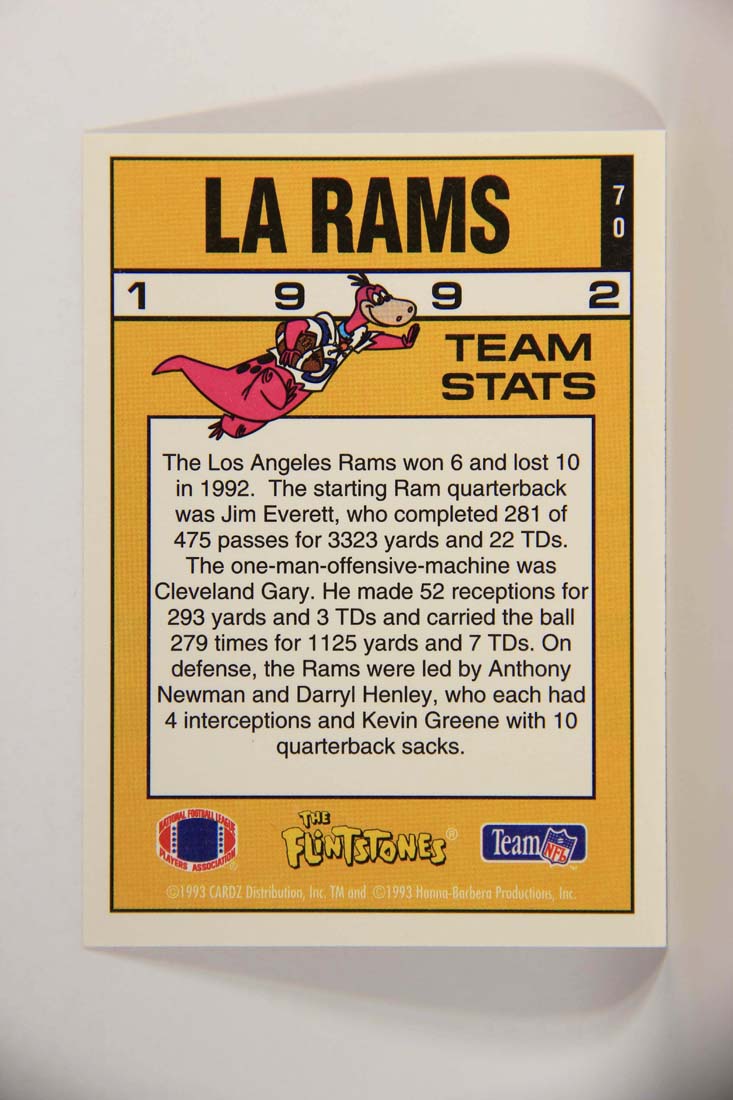 The Flintstones NFL 1993 Trading Card #70 LA Rams ENG L014265