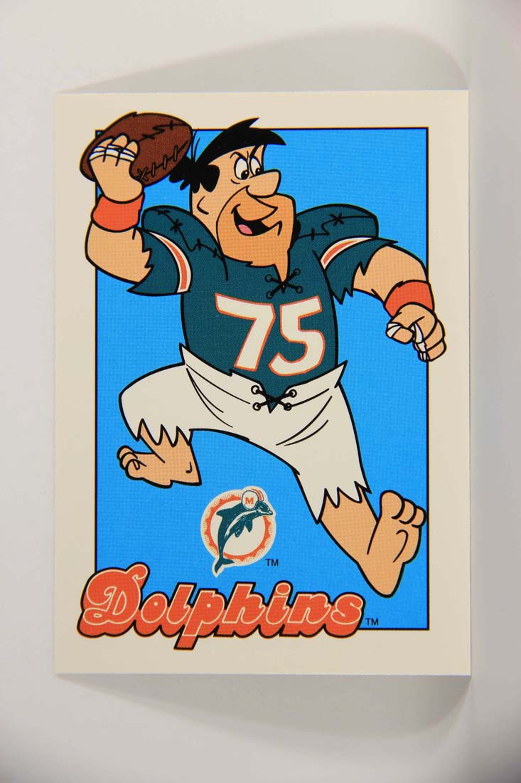 The Flintstones NFL 1993 Trading Card #71 Miami Dolphins ENG L014266