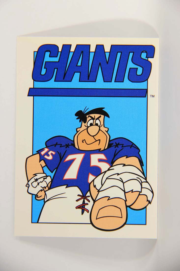 The Flintstones NFL 1993 Trading Card #75 NY Giants ENG L014270