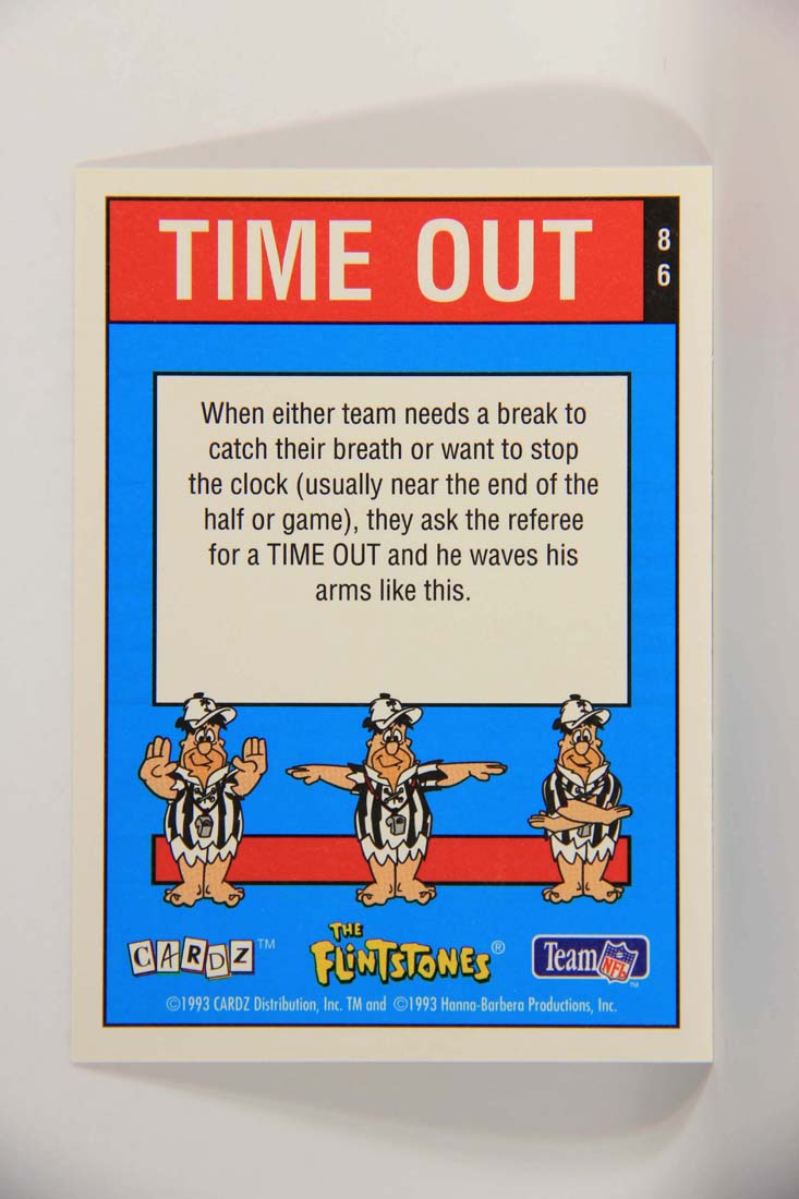 The Flintstones NFL 1993 Trading Card #86 Time Out ENG L014281