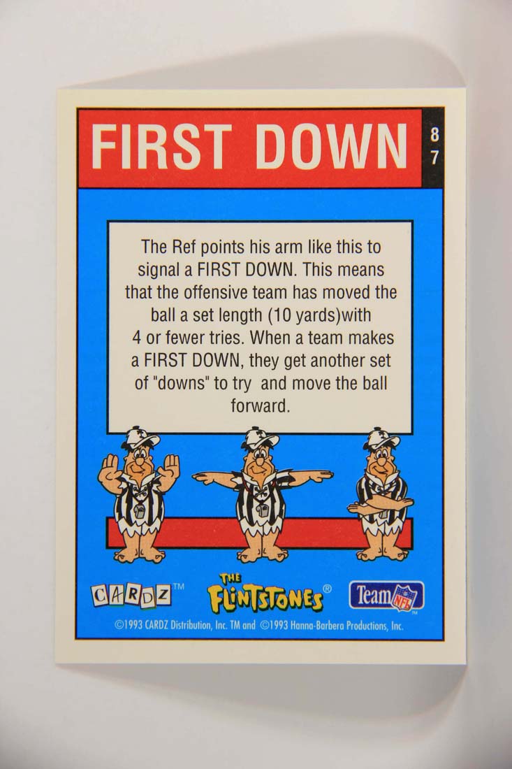 The Flintstones NFL 1993 Trading Card #87 First Down ENG L014282