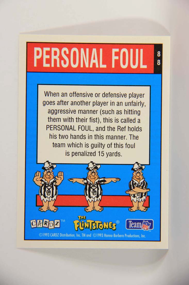 The Flintstones NFL 1993 Trading Card #88 Personal Foul ENG L014283