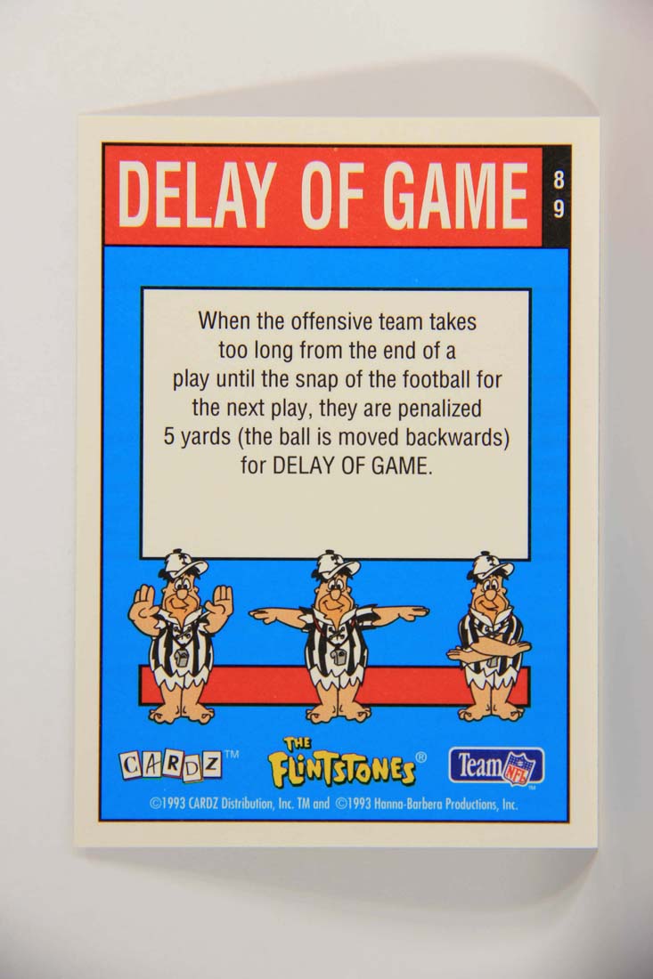 The Flintstones NFL 1993 Trading Card #89 Delay Of Game ENG L014284
