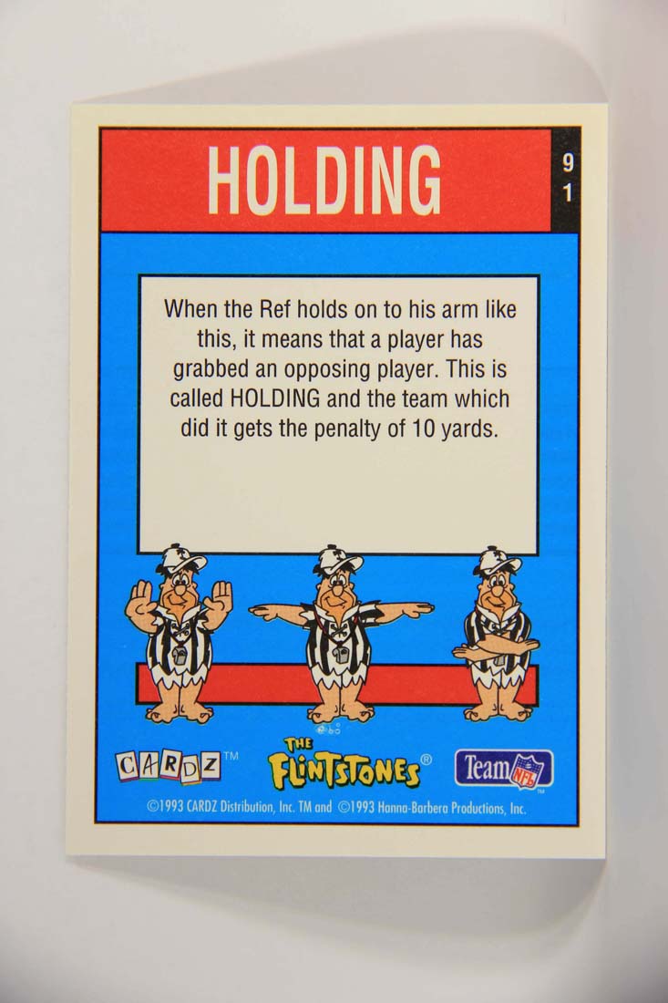 The Flintstones NFL 1993 Trading Card #91 Holding ENG L014286