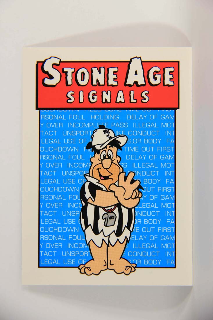 The Flintstones NFL 1993 Trading Card #98 Illegal Use Of The Hands Arms Or Body ENG L014293
