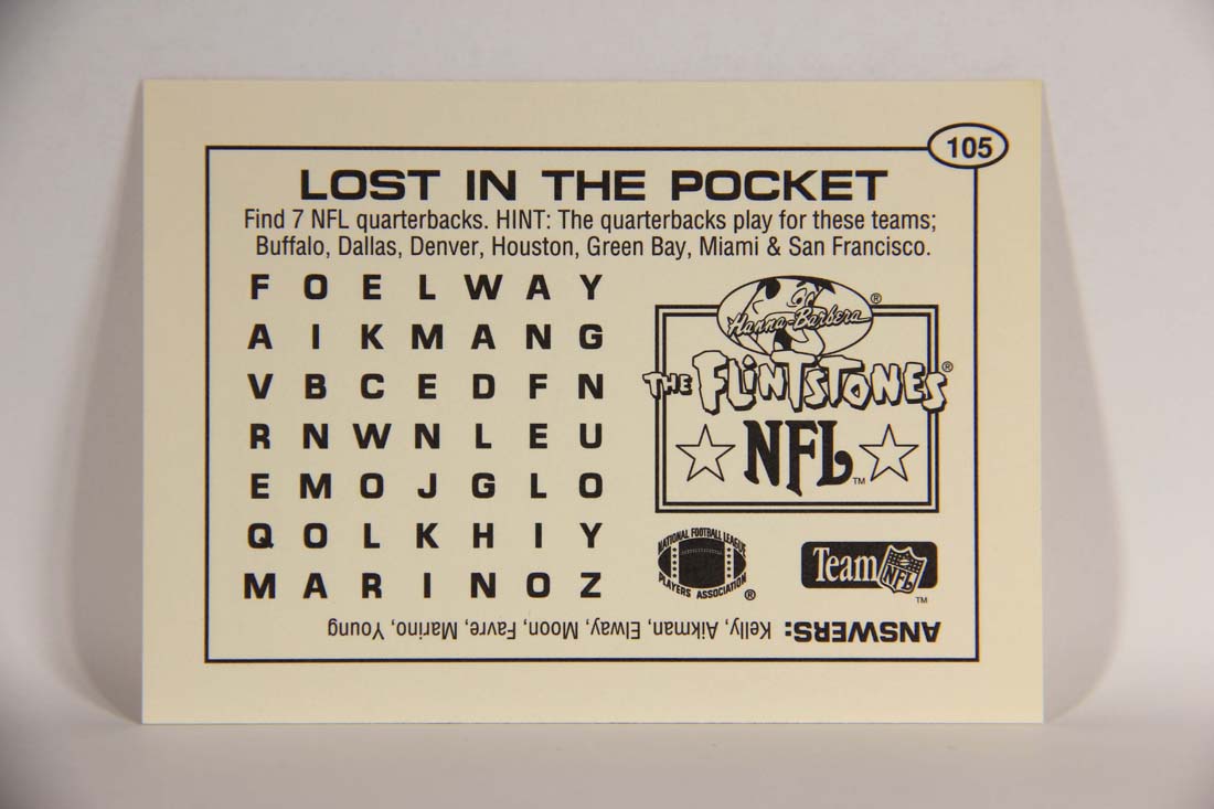 The Flintstones NFL 1993 Trading Card #105 Lost In The Pocket ENG L014300