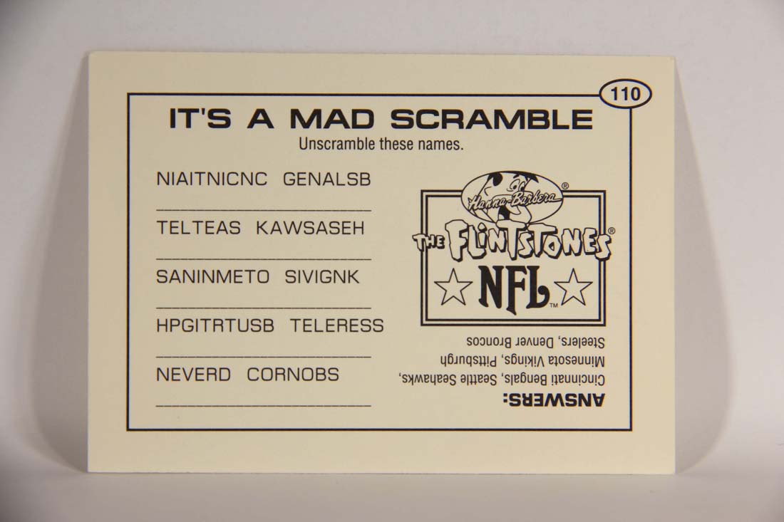 The Flintstones NFL 1993 Trading Card #110 It's A Mad Scramble ENG L014305