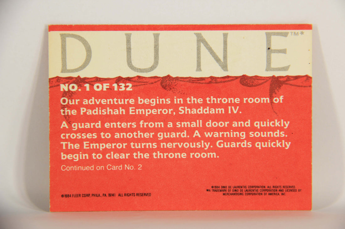 Dune 1984 Trading Card #1 The 3rd Stage Navigator Has Arrived L014306