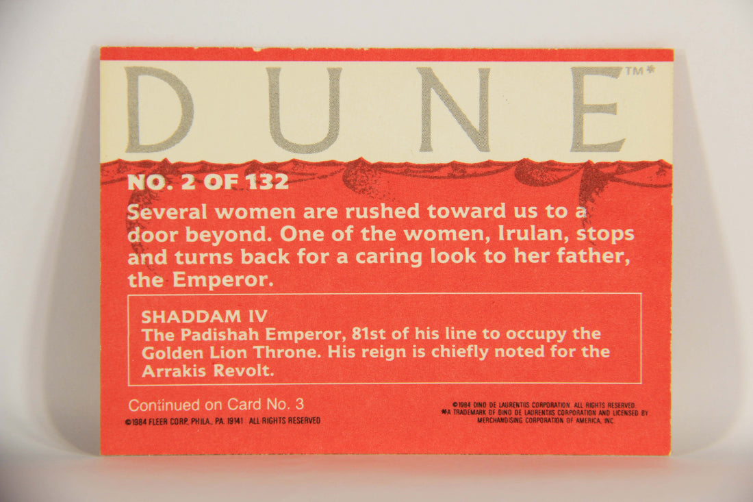 Dune 1984 Trading Card #2 Princess Irulan Must Leave L014307