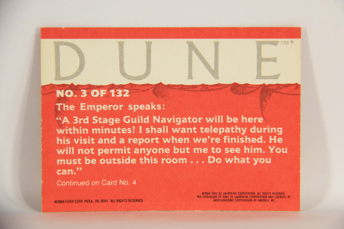 Dune 1984 Trading Card #3 The Emperor And The Reverend Mother Mohiam L014308
