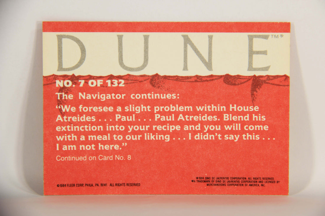 Dune 1984 Trading Card #7 A Warning To The Emperor L014312