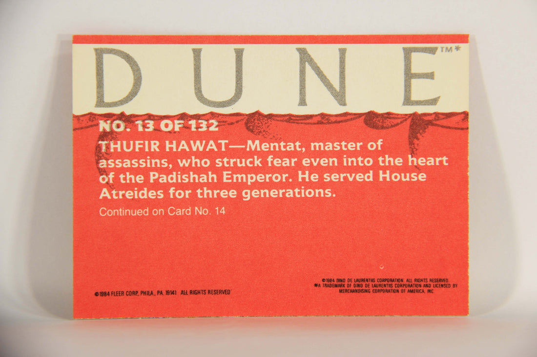 Dune 1984 Trading Card #13 Thufir Hawat L014318