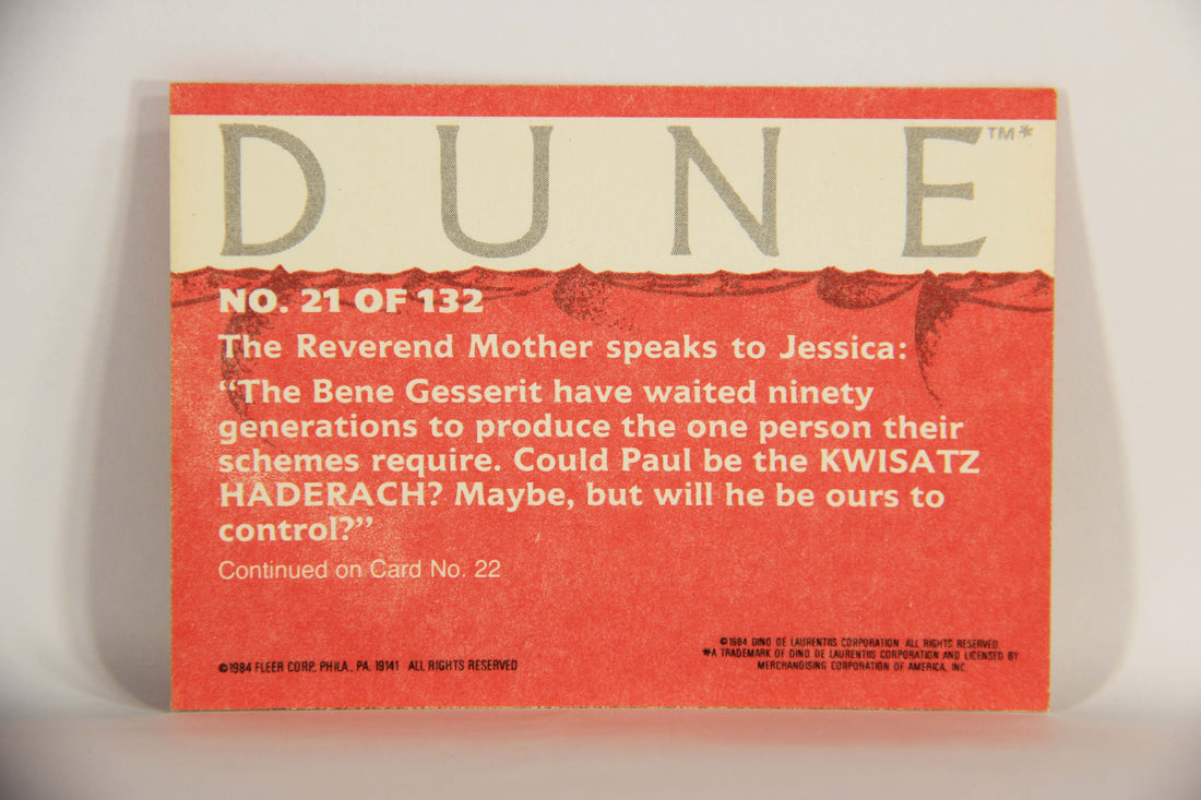 Dune 1984 Trading Card #21 Is Paul The Kwisatz Haderach L014326
