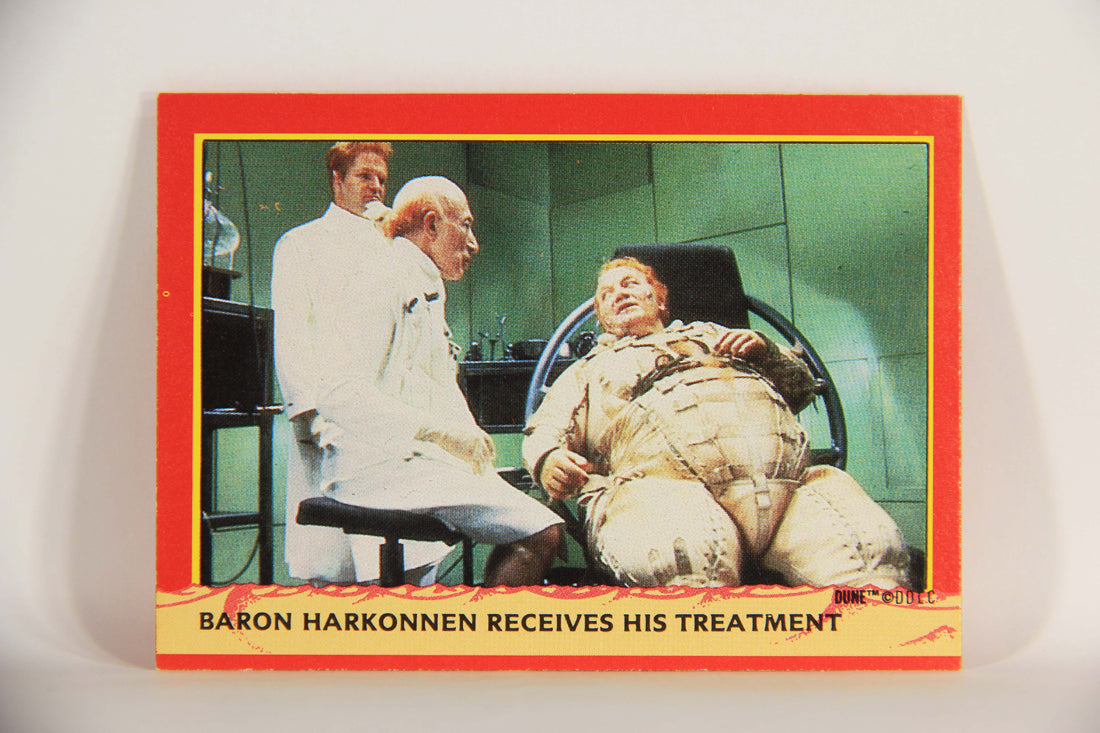 Dune 1984 Trading Card #22 Baron Harkonnen Receives His Treatment L014327