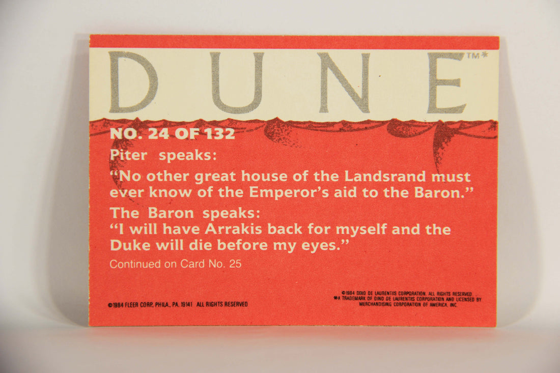 Dune 1984 Trading Card #24 Rabban And Feyd An Evil Pair L014329
