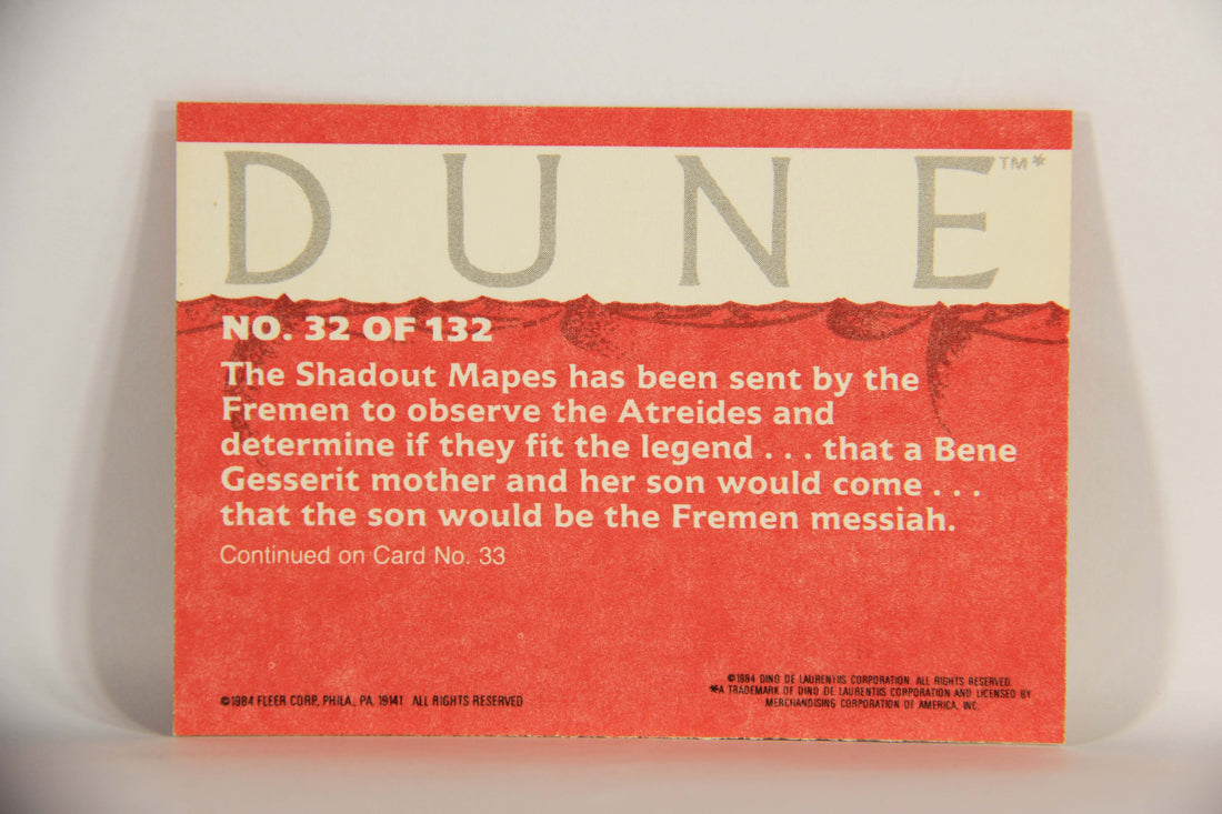 Dune 1984 Trading Card #32 The Shadout Mapes L014337