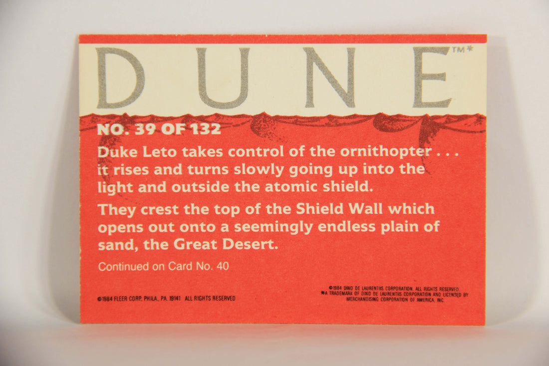 Dune 1984 Trading Card #39 Entering The Ornithopter L014344