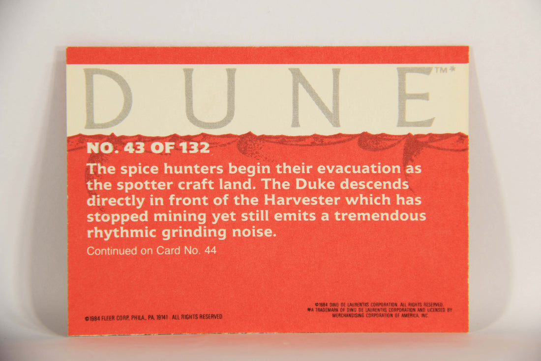 Dune 1984 Trading Card #43 Duke Leto Orders A Rescue L014348