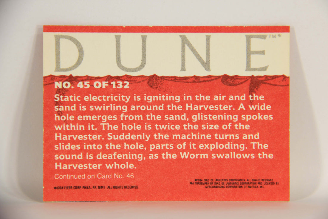 Dune 1984 Trading Card #45 The Harvester Is Destroyed L014350