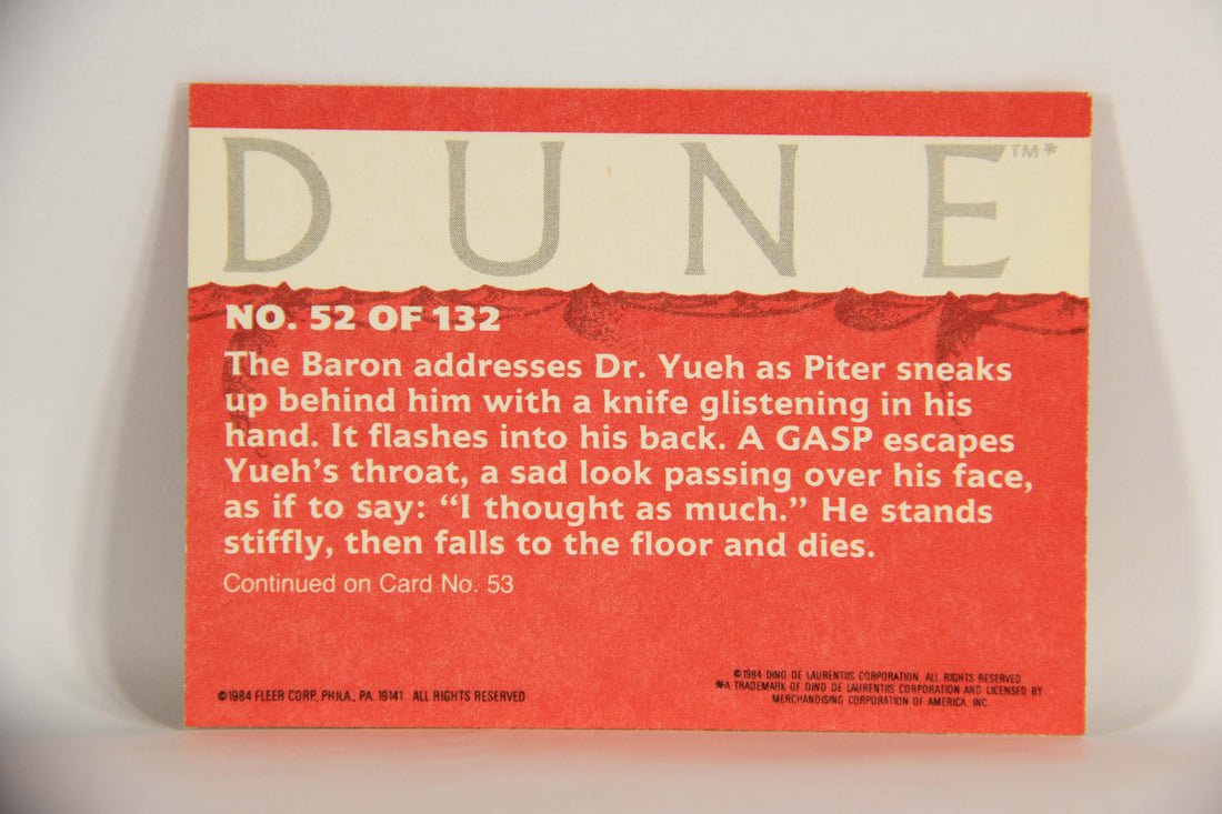 Dune 1984 Trading Card #52 Piter Repays Dr. Yueh For His Services L014357