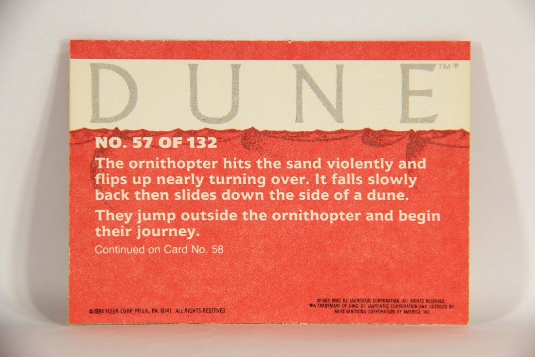 Dune 1984 Trading Card #57 Paul And Jessica Crash In The Desert L014362