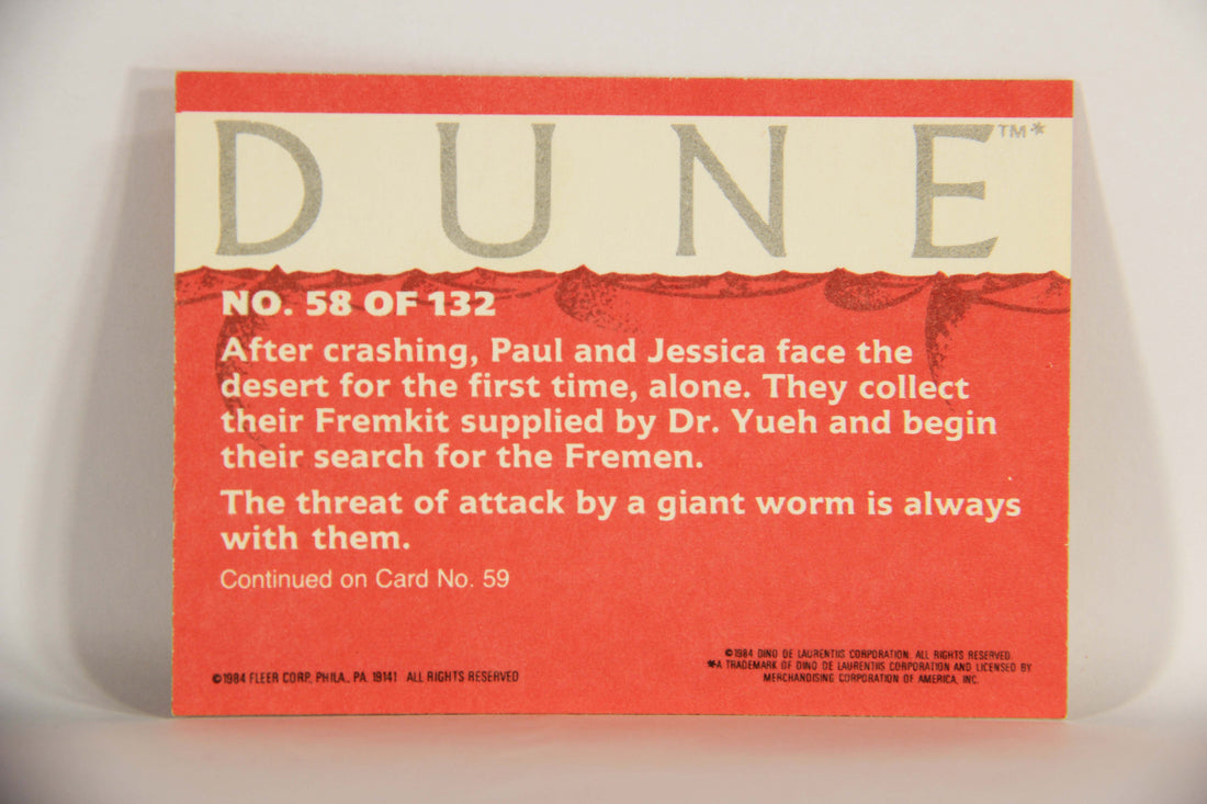Dune 1984 Trading Card #58 We Must Hurry This Crash May Bring A Worm L014363