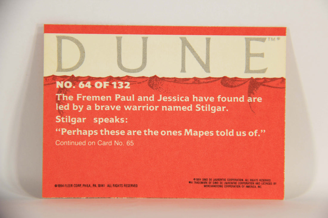 Dune 1984 Trading Card #64 Stilgar Leader Of Sietch Tabr L014369