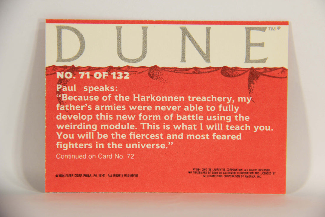 Dune 1984 Trading Card #71 Paul Demonstrates The Weirding Module L014376