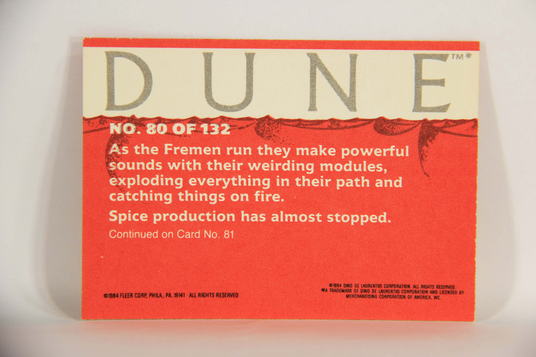 Dune 1984 Trading Card #80 Even Better In Battle Than In The Training Room L014385