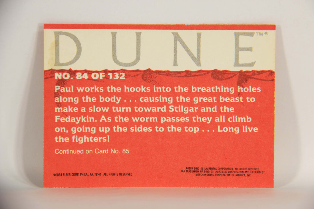 Dune 1984 Trading Card #84 A Sandrider L014389