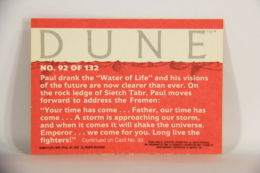 Dune 1984 Trading Card #92 Long Live The Fighters L014397