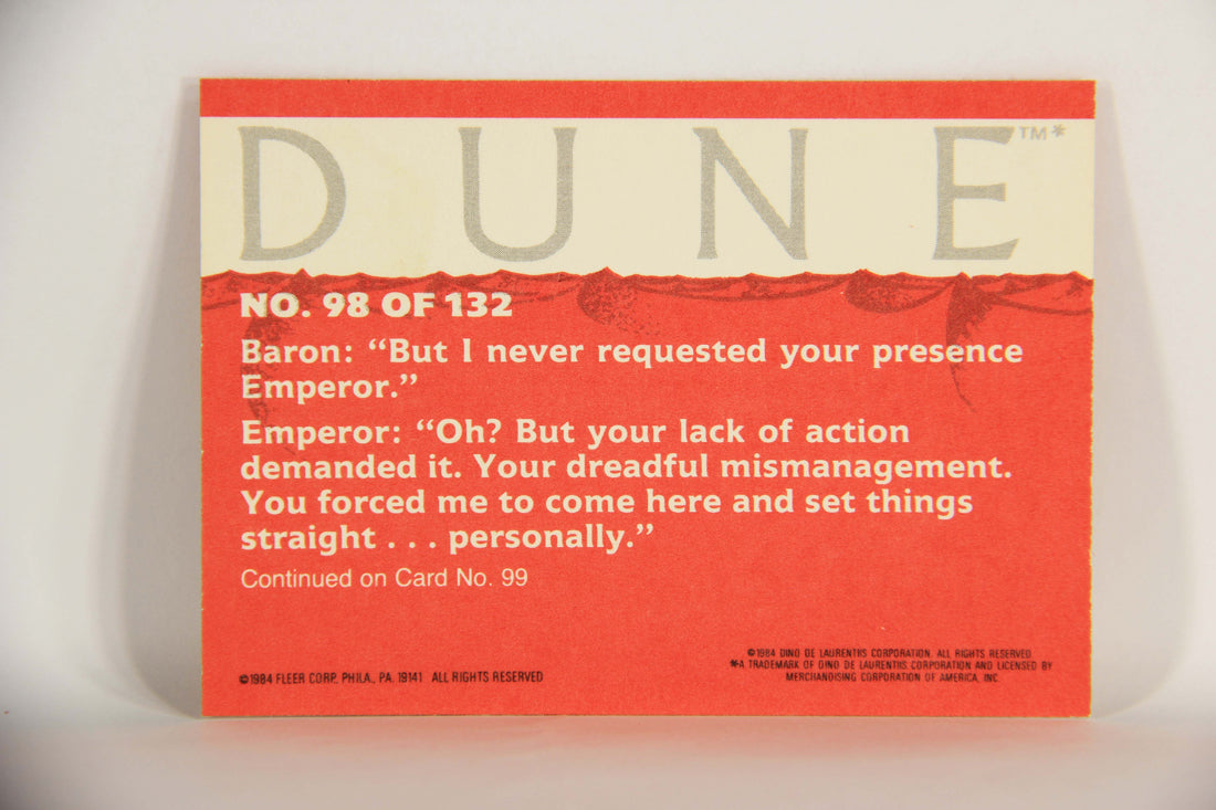 Dune 1984 Trading Card #98 Your Highness There Must Be A Mistake L014403