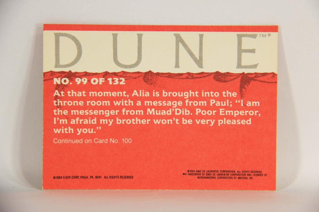 Dune 1984 Trading Card #99 Alia A Messenger From Muad'Dib L014404