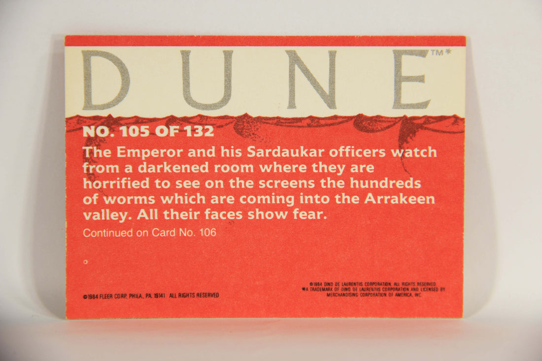 Dune 1984 Trading Card #105 The Emperor And His Generals Watch Helplessly L014410