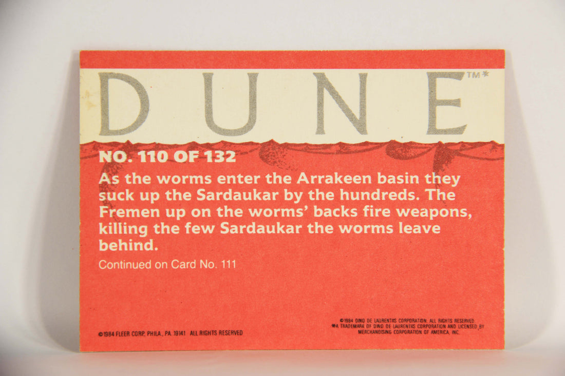 Dune 1984 Trading Card #110 Running For Their Lives L014415