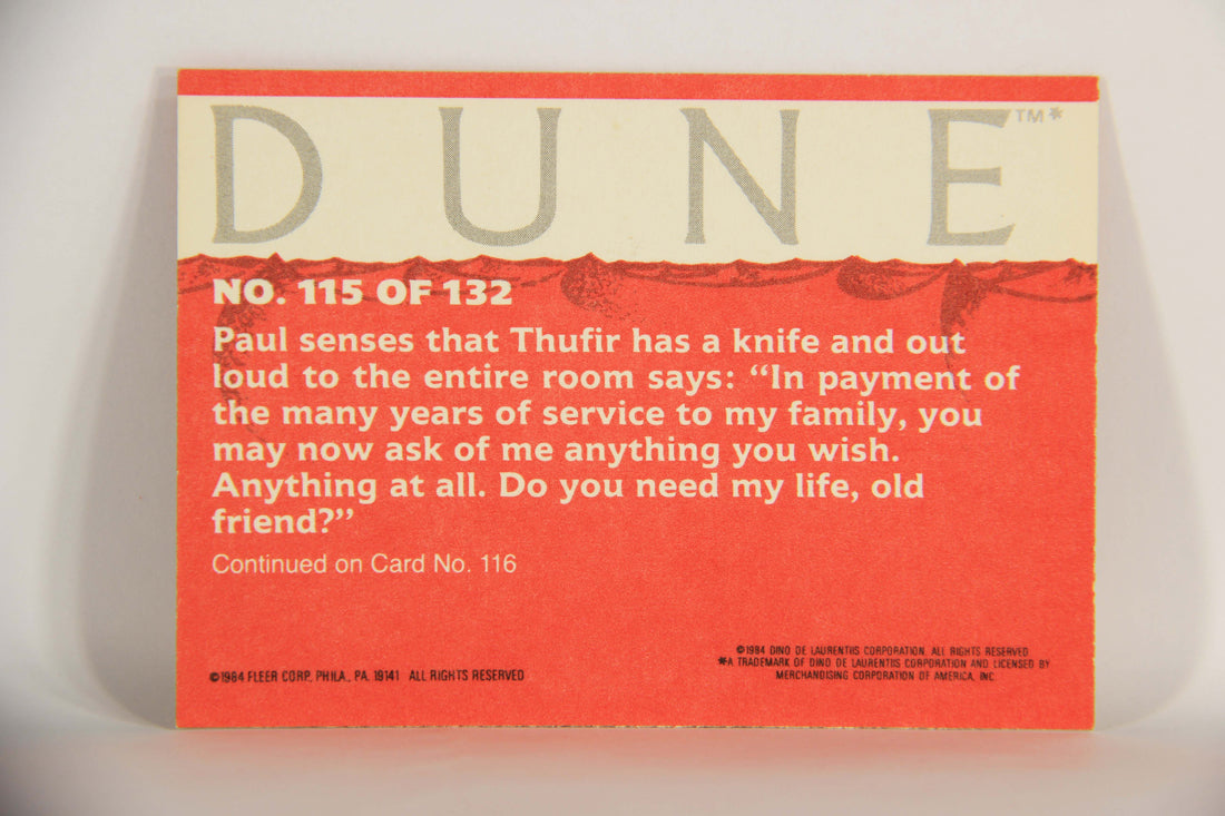 Dune 1984 Trading Card #115 Do You Need My Life Old Friend L014420