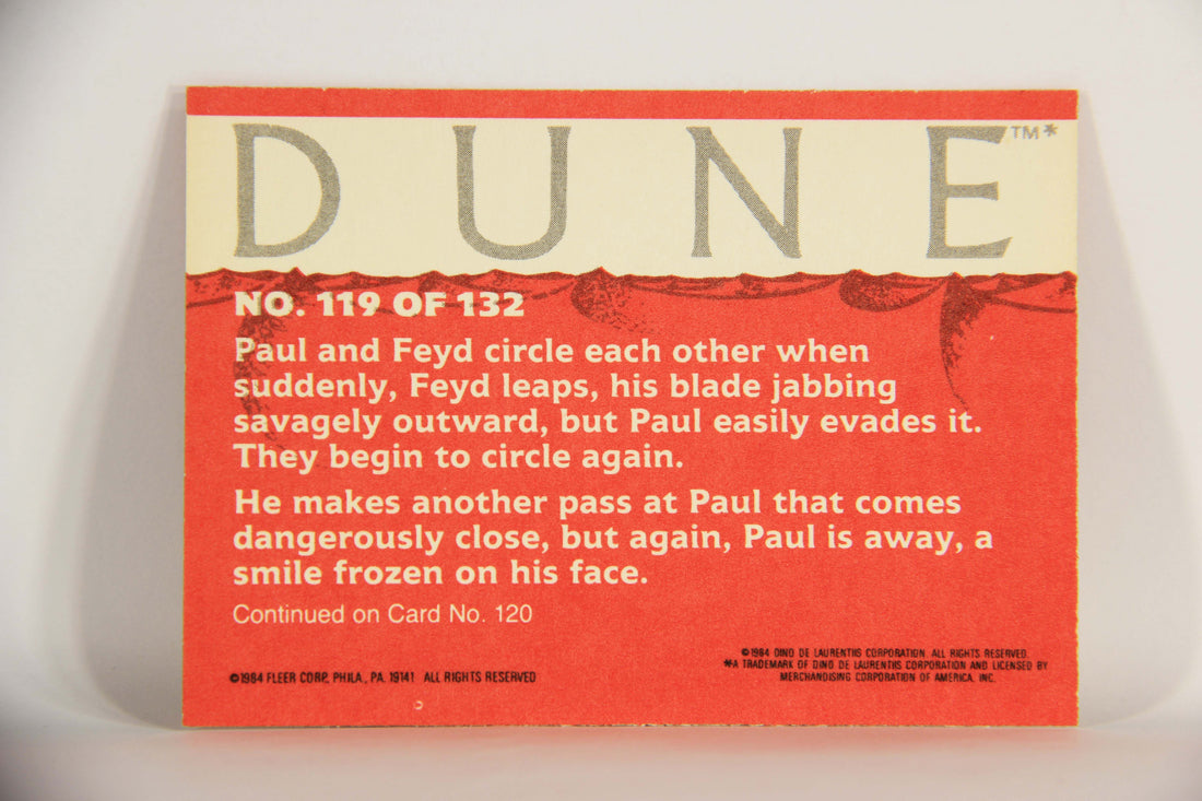 Dune 1984 Trading Card #119 Feyd Lashes Out At Paul L014424