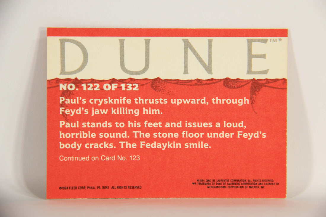 Dune 1984 Trading Card #122 Feyd Gets Stung L014427