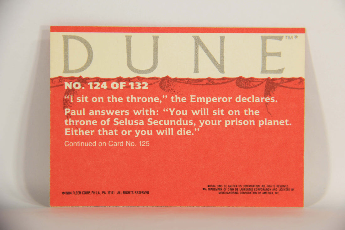 Dune 1984 Trading Card #124 I Sit On The Throne L014429