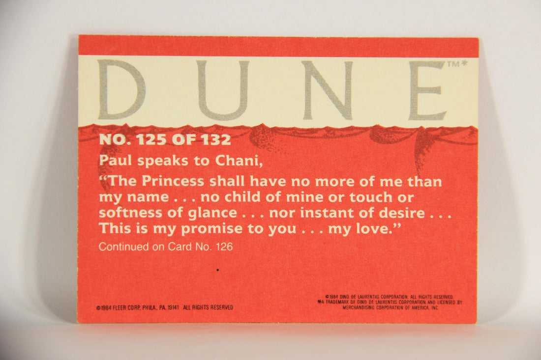 Dune 1984 Trading Card #125 Paul Comforts Chani L014430